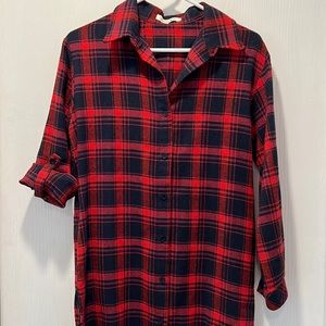 Better Be plaid button down dress Size S